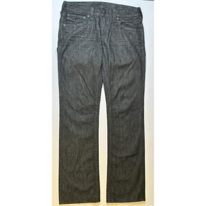 True Religion World Tour Ricky Black Jeans fits 36X34 St: 05859EL Frayed leg